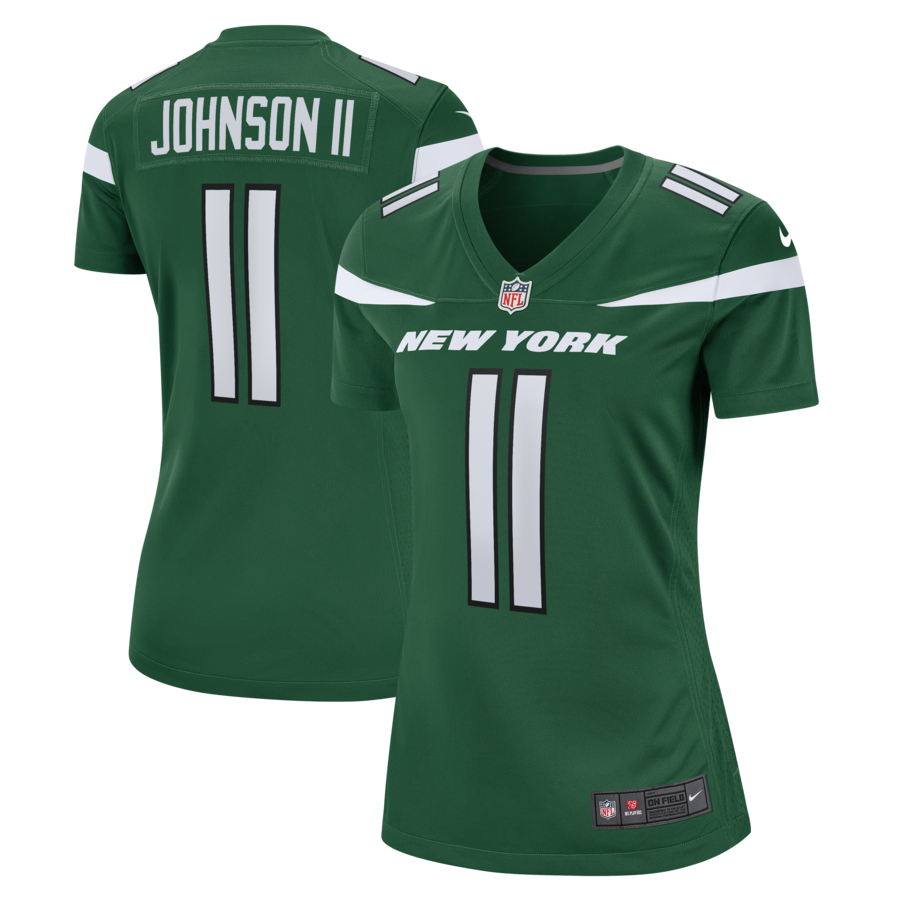 Women's New York Jets Jermaine Johnson II Nike Legacy Green Game Jersey - U-jersey
