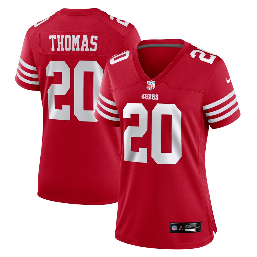 Women's San Francisco 49ers Ambry Thomas Nike Scarlet Team Game Jersey - U-jersey