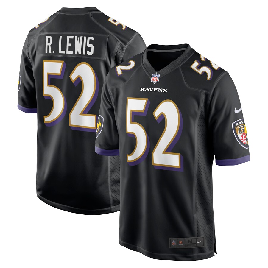 Men's Baltimore Ravens Ray Lewis Nike Black Retired Player Alternate Game Jersey - U-jersey