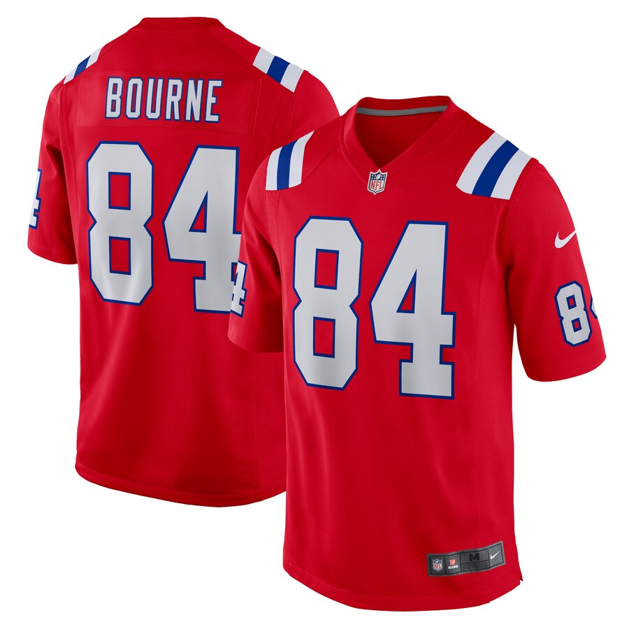 Men's New England Patriots Kendrick Bourne Nike Red Alternate Game Jersey - U-jersey