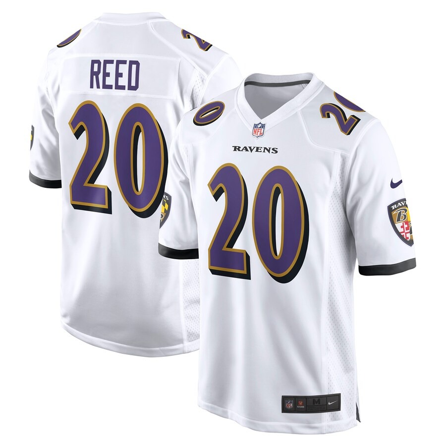 Men's Baltimore Ravens Ed Reed Nike White Retired Player Game Jersey - U-jersey