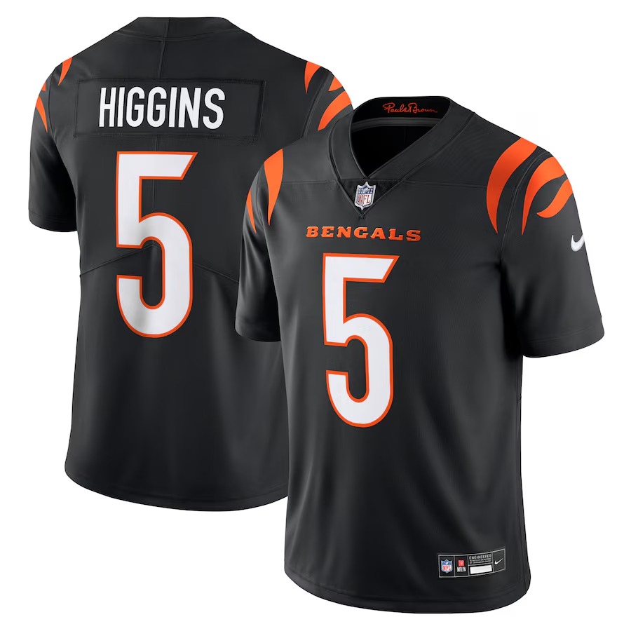 Men's Cincinnati Bengals Tee Higgins Nike Black  Vapor Untouchable Limited Jersey - U-jersey