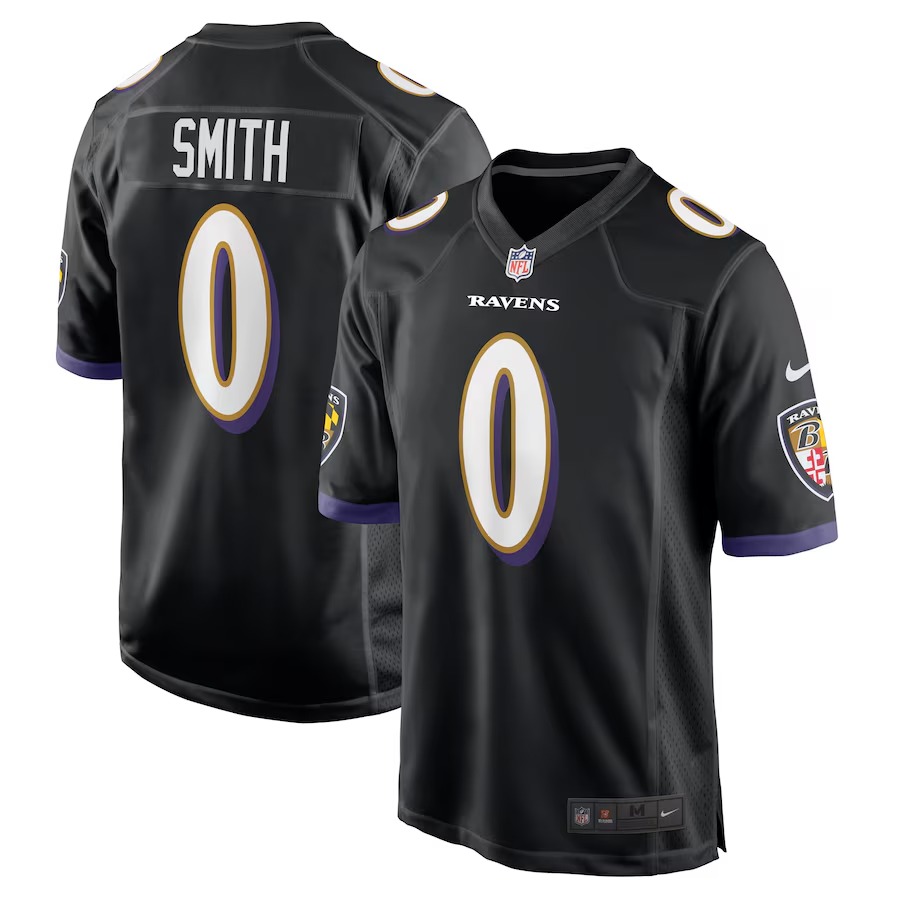 Men's Baltimore Ravens Roquan Smith Nike Black Team Game Jersey - U-jersey