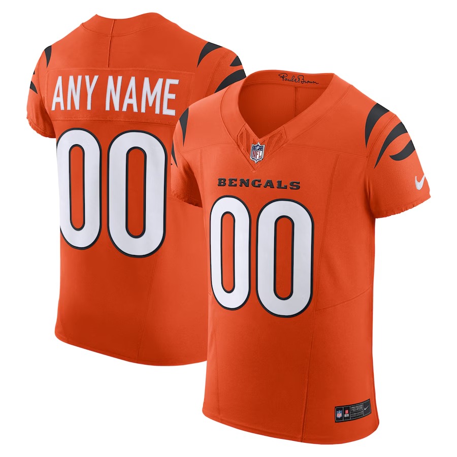 Men's Cincinnati Bengals Nike Men's Orange Alternate Vapor F.U.S.E. Elite Custom Jersey - U-jersey