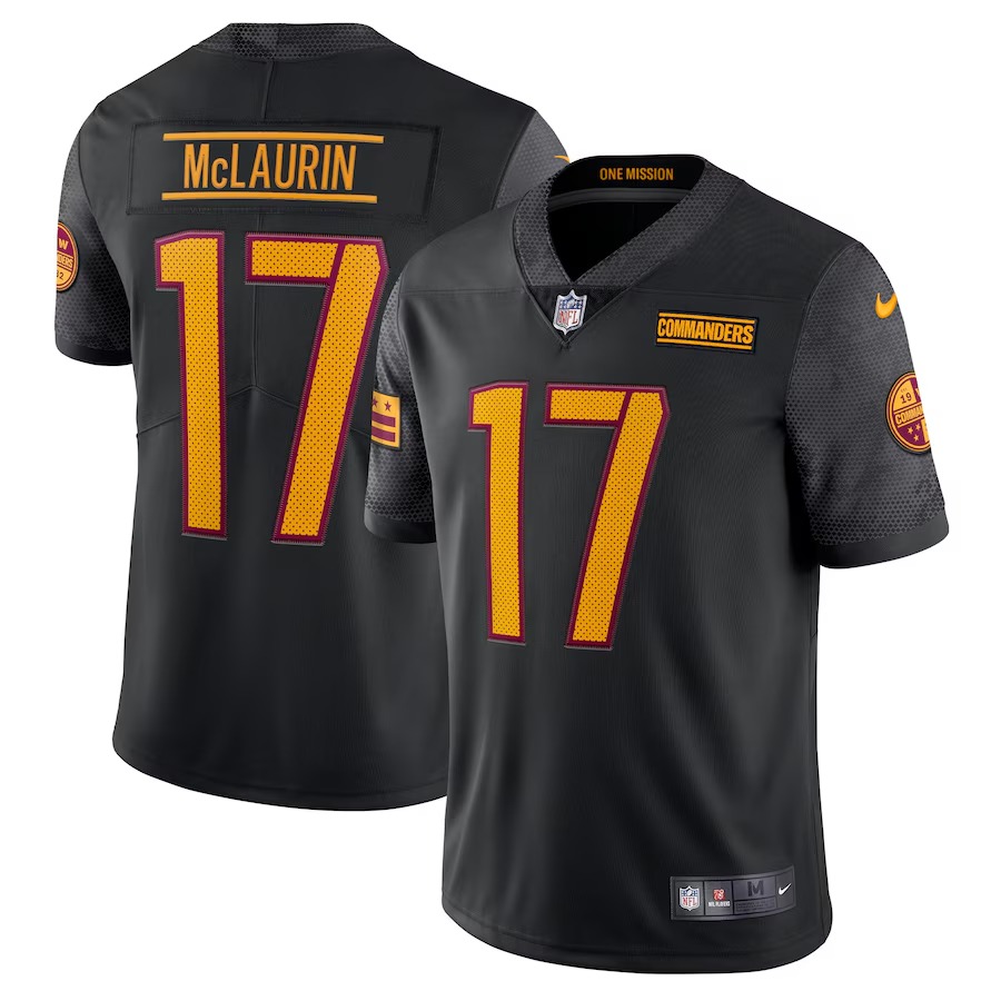 Men's Washington Commanders Terry McLaurin Nike Black Alternate Vapor Limited Jersey - U-jersey