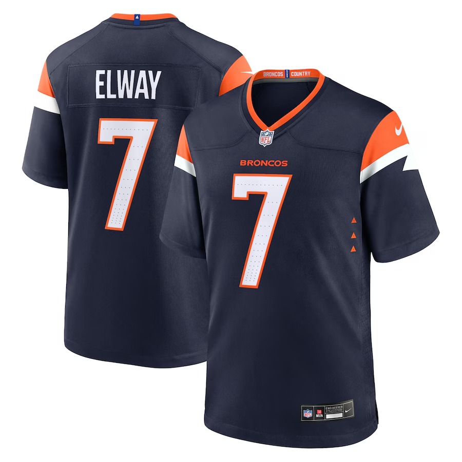Men's Denver Broncos John Elway Nike Navy Alternate Retired Player Game Jersey - U-jersey