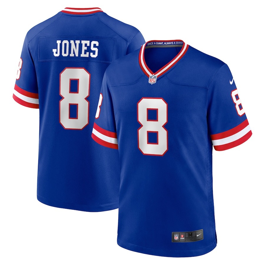 Men's New York Giants Daniel Jones Nike Royal Classic Player Game Jersey - U-jersey