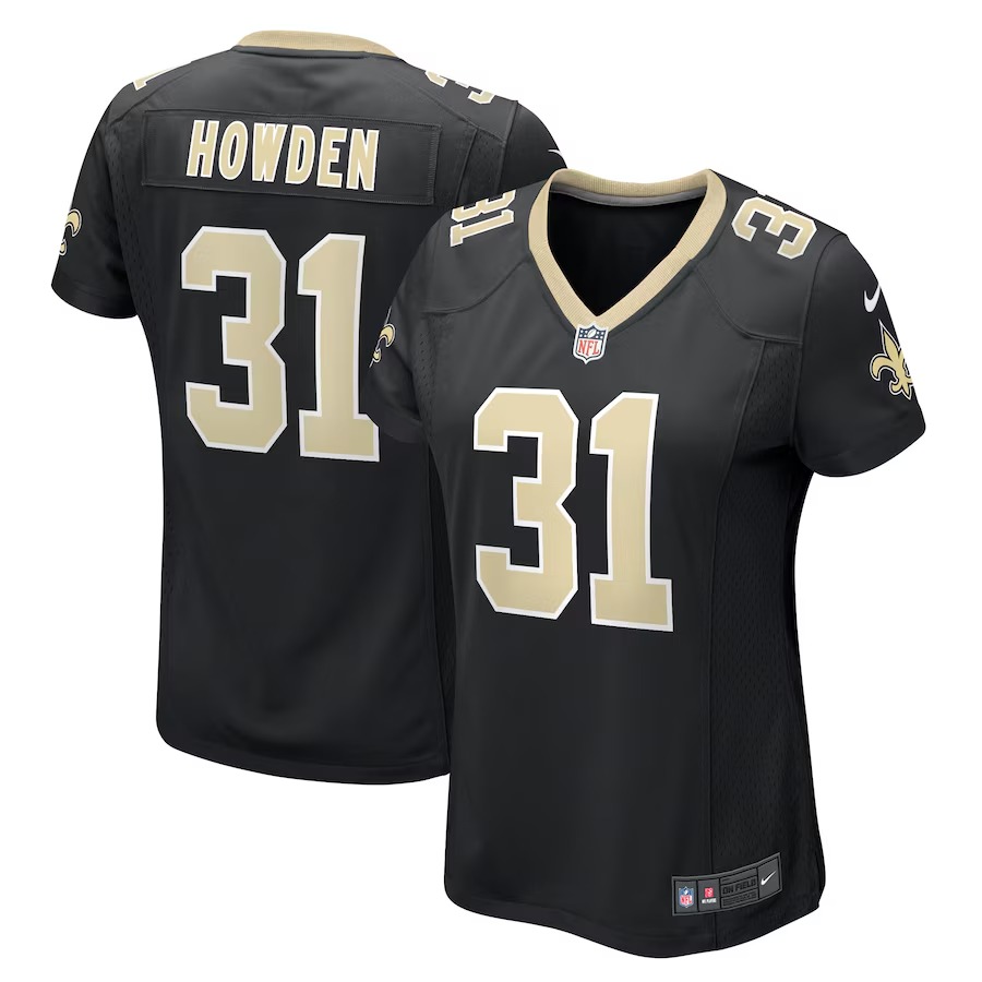 Women's New Orleans Saints Jordan Howden Nike  Black Team Game Jersey - U-jersey