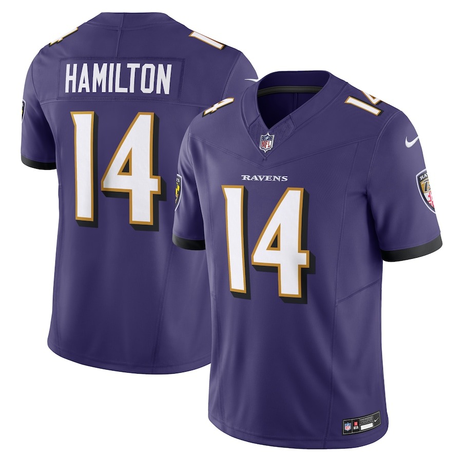 Men's Baltimore Ravens Kyle Hamilton Nike Purple Vapor F.U.S.E. Limited Jersey - U-jersey