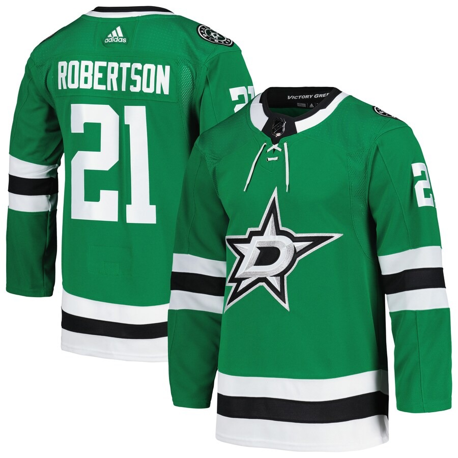 Men's Dallas Stars Jason Robertson adidas Kelly Green Home Primegreen Authentic Pro Player Jersey - U-jersey