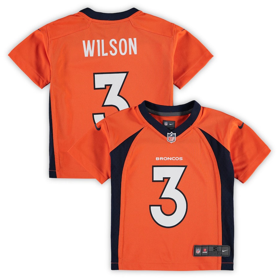 Preschool Denver Broncos Russell Wilson Nike Orange Game Jersey - U-jersey