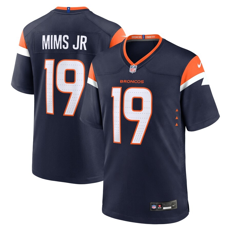 Men's Denver Broncos Marvin Mims Jr Nike Navy Alternate Game Jersey - U-jersey