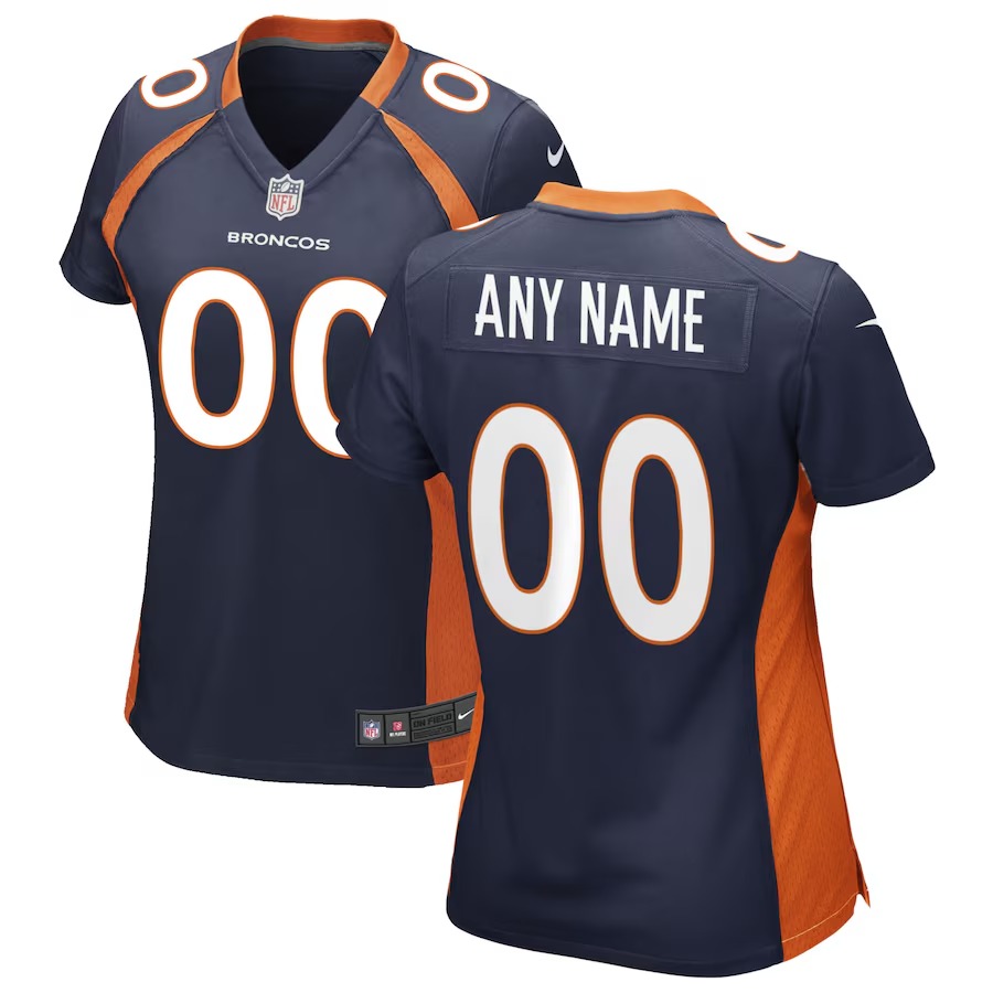 Women's Nike Navy Denver Broncos Alternate Custom Game Jersey - U-jersey