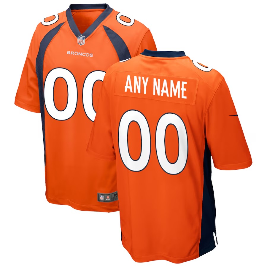 Men's Denver Broncos Nike Orange Custom Game Jersey - U-jersey