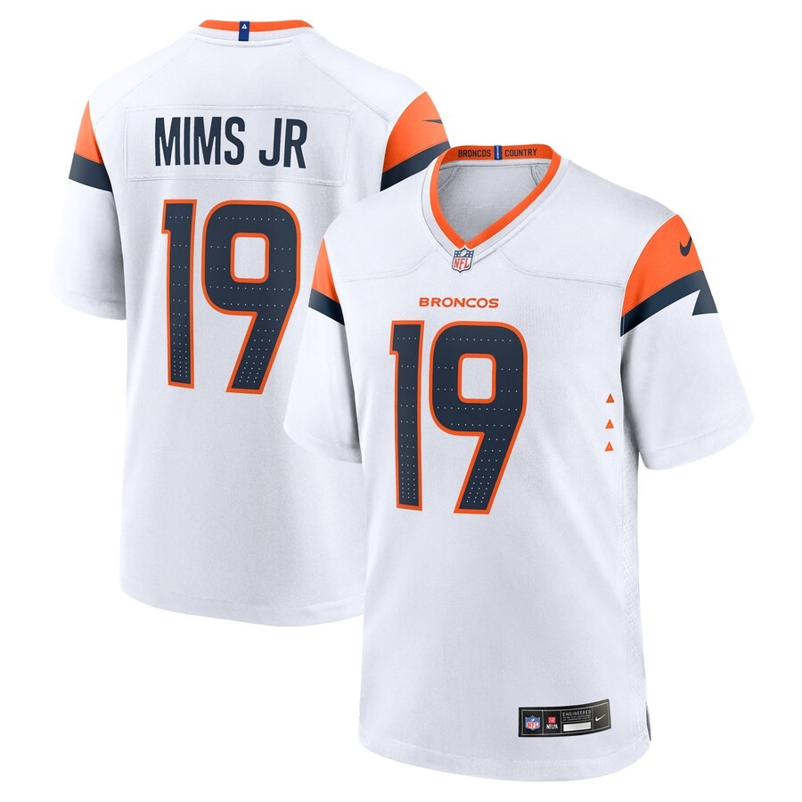 Men's Denver Broncos Marvin Mims Jr Nike White Game Jersey - U-jersey