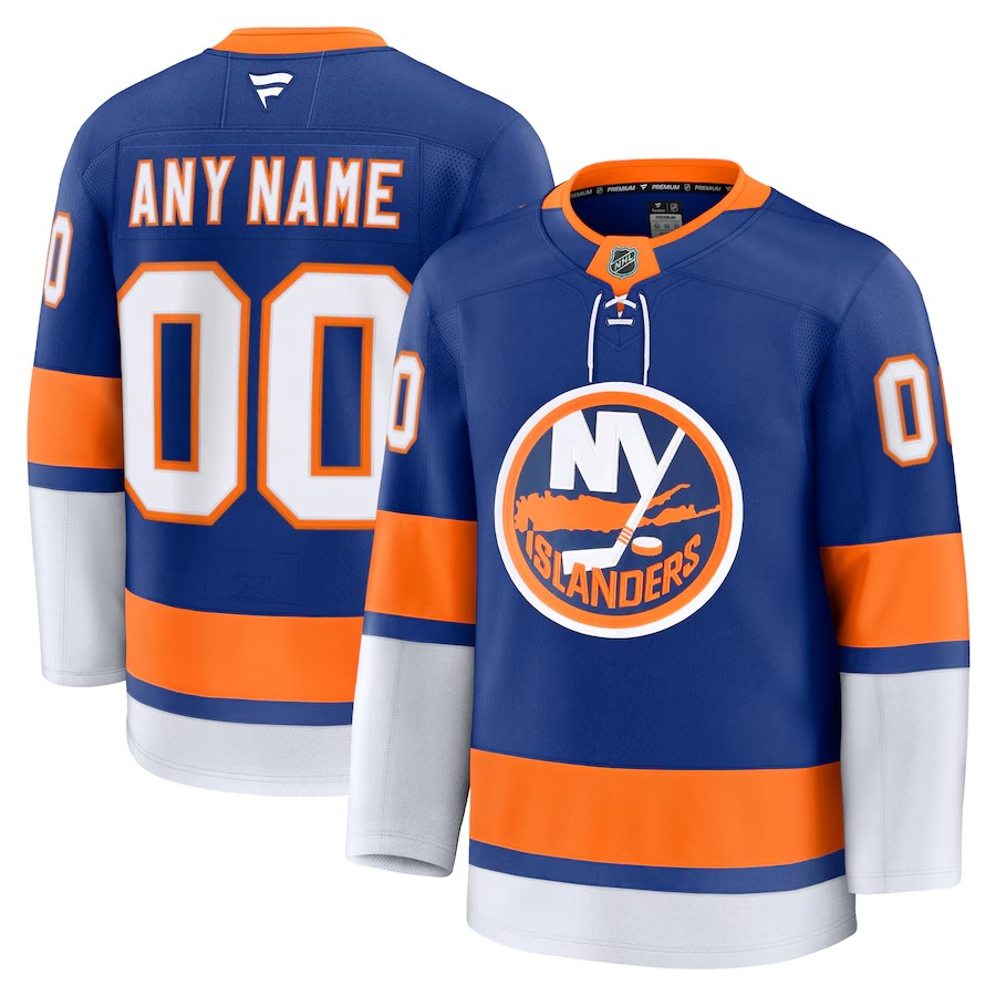 Men's New York Islanders Fanatics Royal Home Premium Custom Jersey - U-jersey