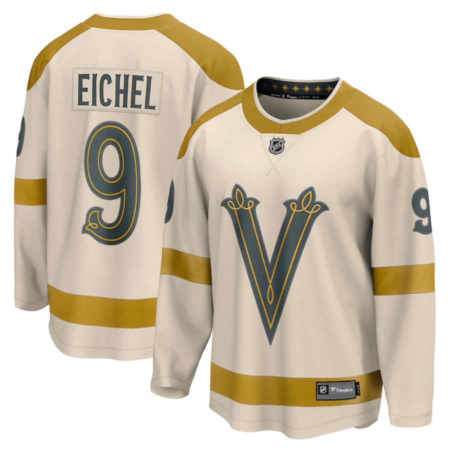Men's Vegas Golden Knights Jack Eichel Fanatics Cream 2024 NHL Winter Classic Breakaway Player Jersey - U-jersey