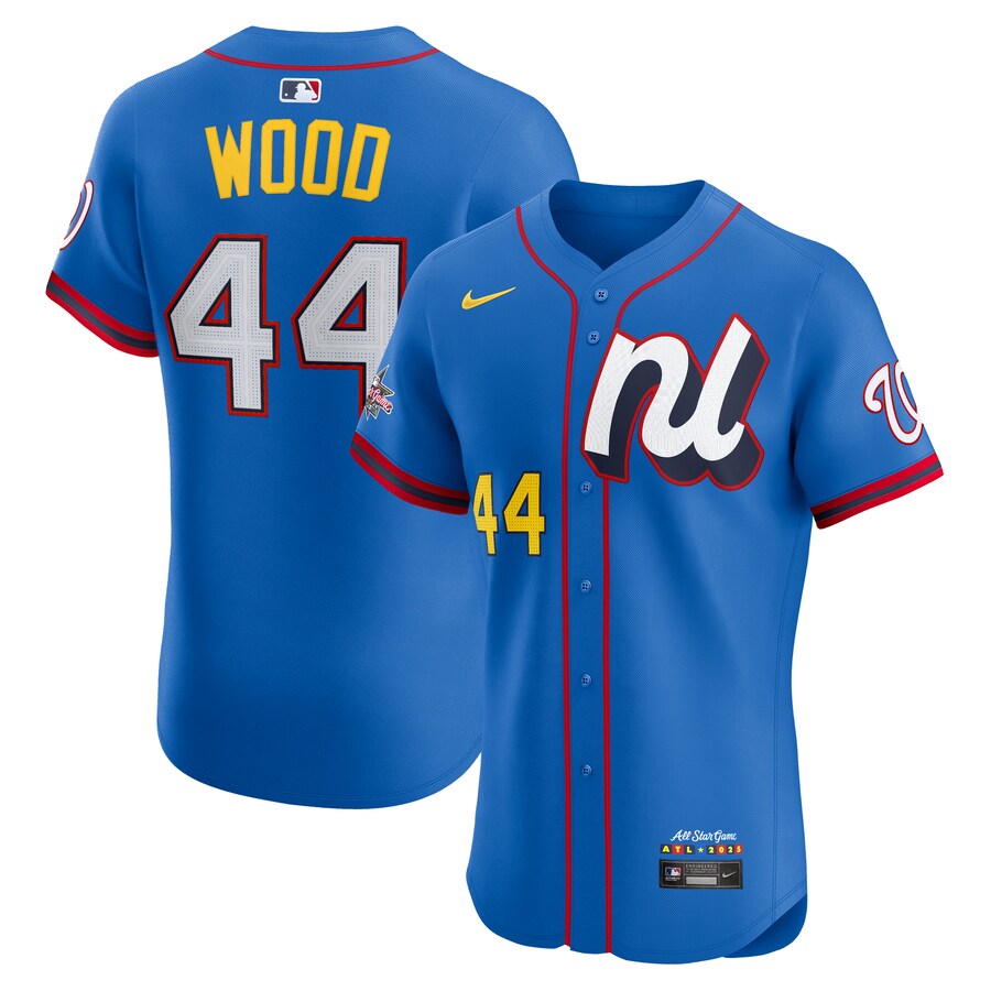 Men's National League James Wood Nike Blue 2025 All-Star Edition Elite Jersey - U-jersey