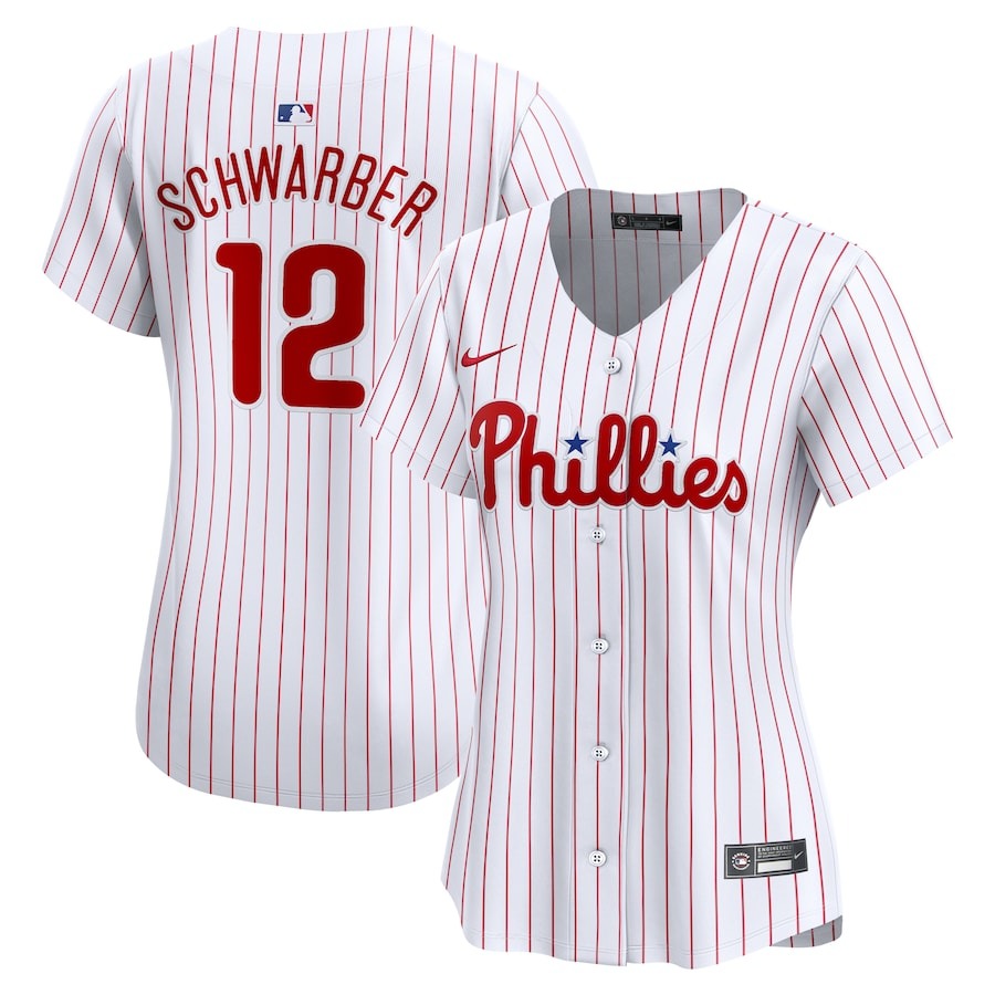 Women's Philadelphia Phillies Kyle Schwarber Nike White Home Limited Player Jersey - U-jersey