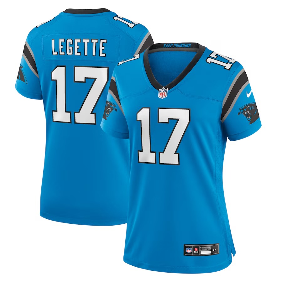 Women's Carolina Panthers Xavier Legette Nike  Blue Alternate Game Jersey - U-jersey