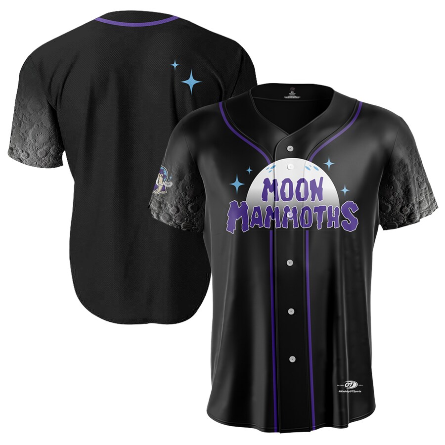 Men's Erie SeaWolves Black Moon Mammoths Alternate Replica Jersey - U-jersey