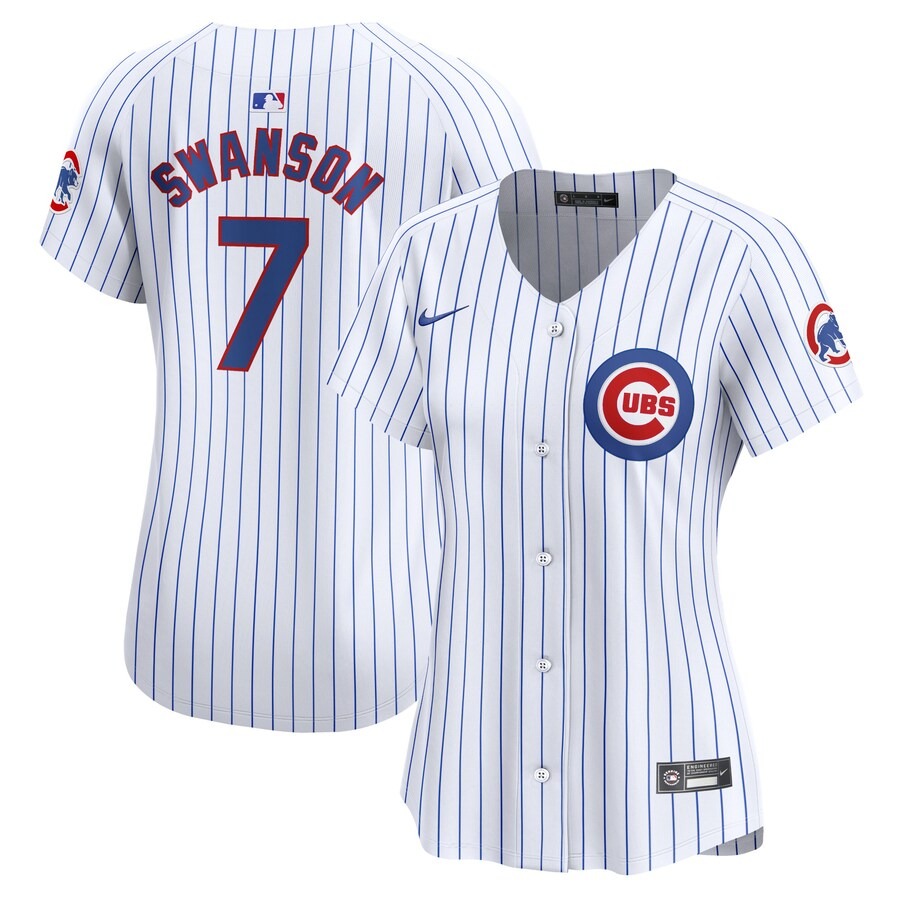 Women's Chicago Cubs Dansby Swanson Nike White Home Limited Player Jersey - U-jersey