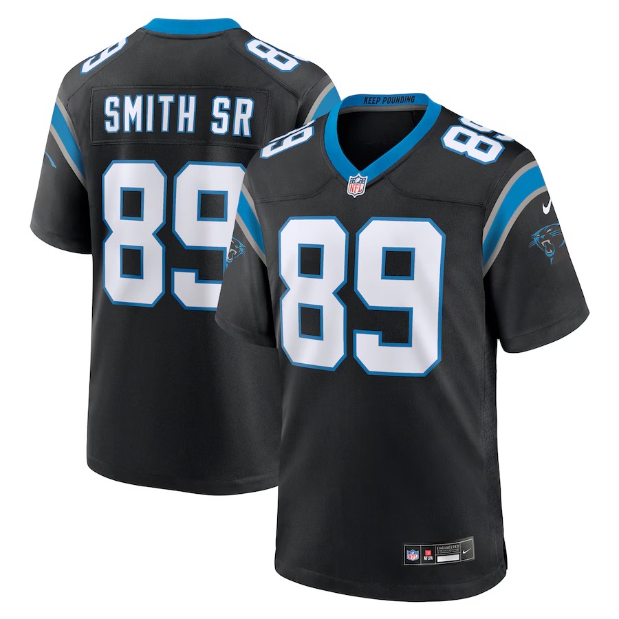 Men's Carolina Panthers Steve Smith Sr. Nike Black Retired Player Game Jersey - U-jersey