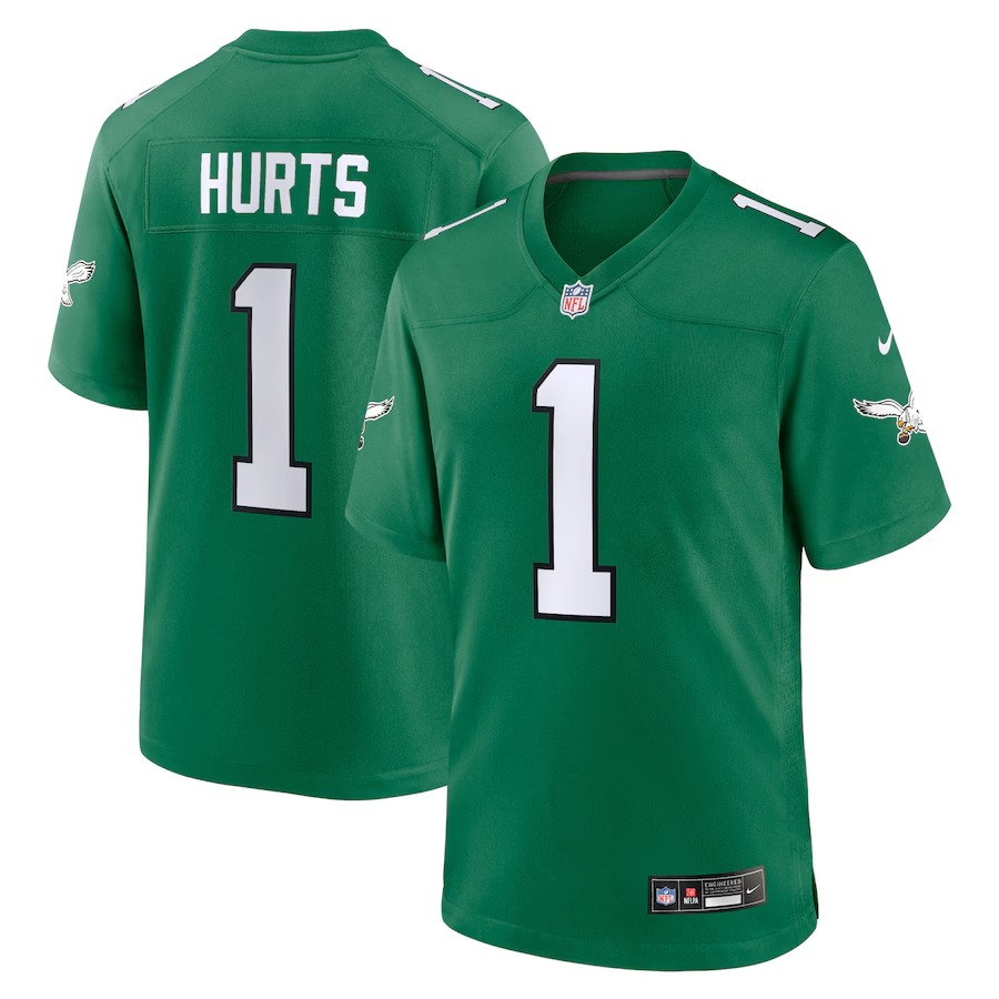 Youth Philadelphia Eagles Jalen Hurts Nike Kelly Green Game Jersey - U-jersey