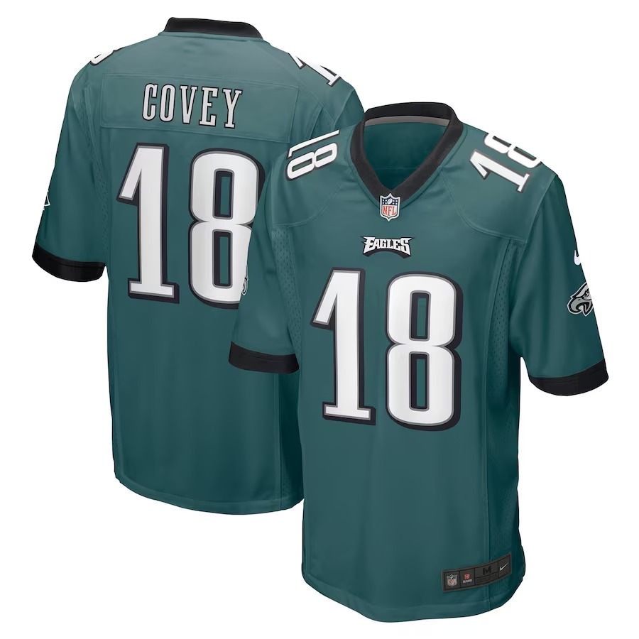 Men's Philadelphia Eagles Britain Covey Nike Midnight Green Home Game Player Jersey - U-jersey