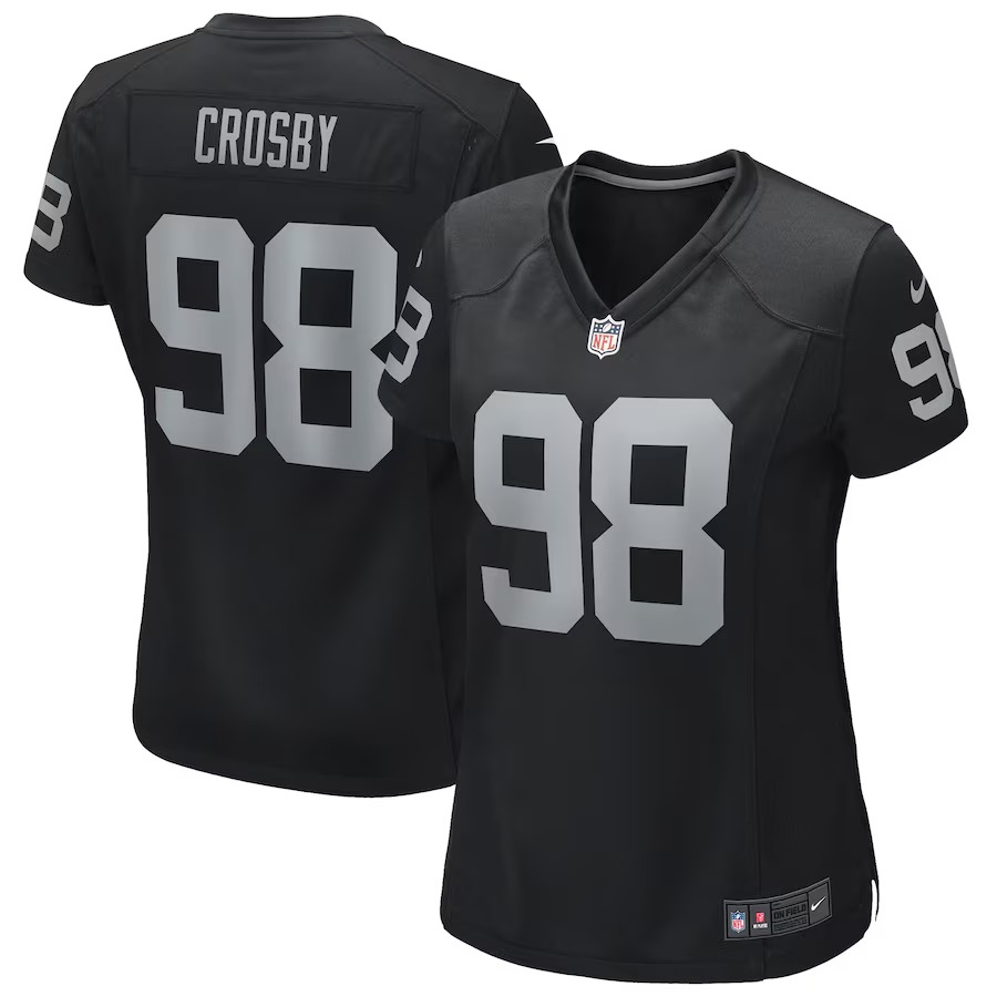 Women's Nike Maxx Crosby Black Las Vegas Raiders Jersey - U-jersey