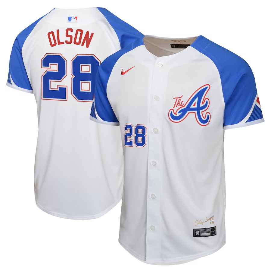 Youth Atlanta Braves Matt Olson Nike White City Connect Limited Player Jersey - U-jersey