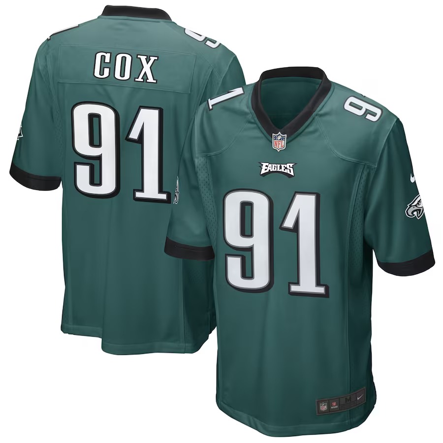 Men's Philadelphia Eagles Fletcher Cox Nike Midnight Green Game Jersey - U-jersey