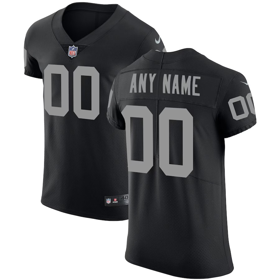 Men's Las Vegas Raiders Nike Black Vapor Untouchable Custom Elite Jersey - U-jersey