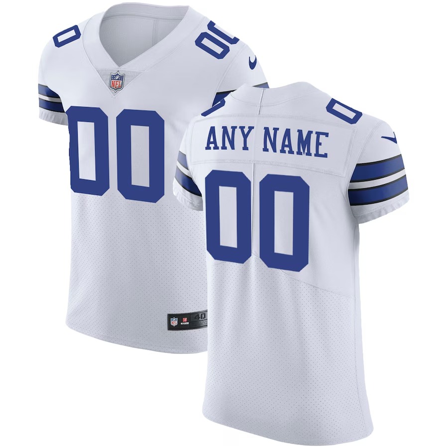 Men's Dallas Cowboys Nike White Vapor Untouchable Custom Elite Jersey - U-jersey