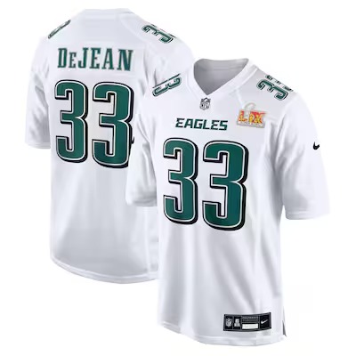 Men's Philadelphia Eagles Cooper DeJean Nike Tundra White Super Bowl LIX Fashion Game Jersey - U-jersey
