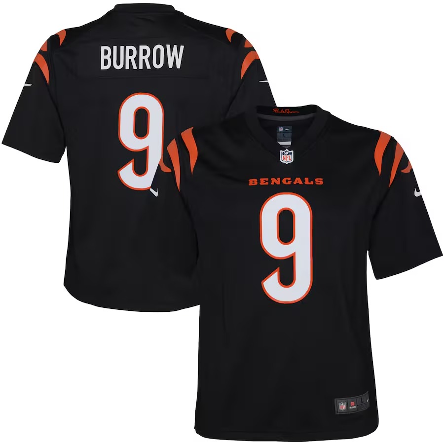 Youth Cincinnati Bengals Joe Burrow Nike Black Game Jersey - U-jersey