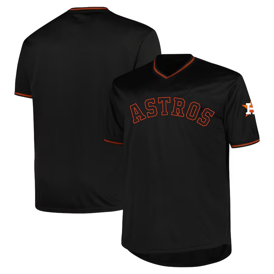 Men's Houston Astros Profile Black Big & Tall Pop Fashion Jersey - U-jersey