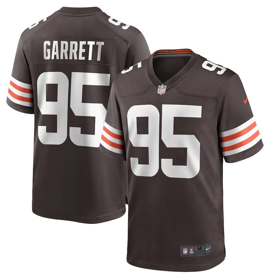 Men's Cleveland Browns Myles Garrett Nike Brown Player Game Jersey - U-jersey