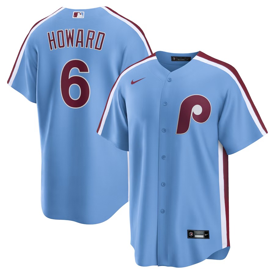 Men's Philadelphia Phillies Ryan Howard Nike Light Blue Replica Jersey - U-jersey