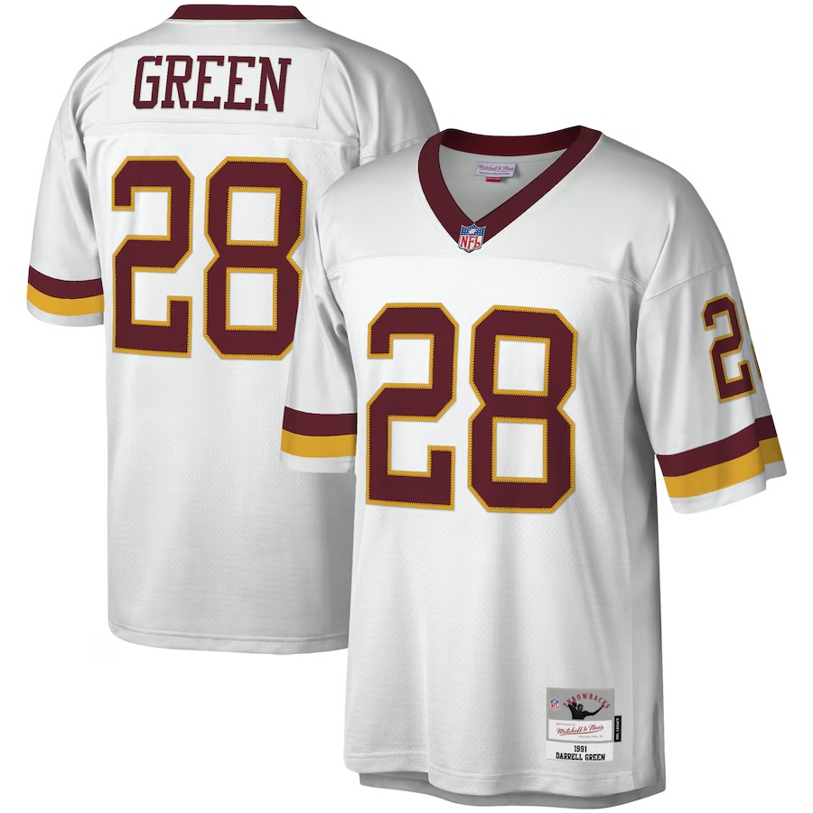 Men's Washington Football Team Darrell Green Mitchell & Ness White Legacy Replica Jersey - U-jersey