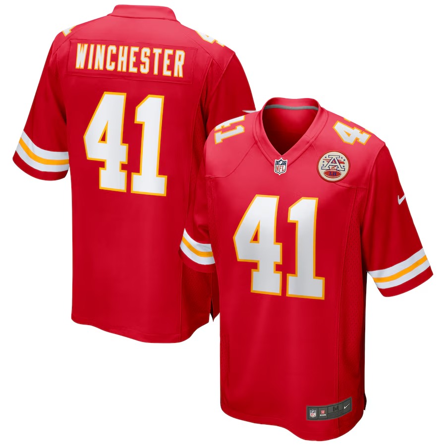 Men's Kansas City Chiefs James Winchester Nike Red Game Jersey - U-jersey