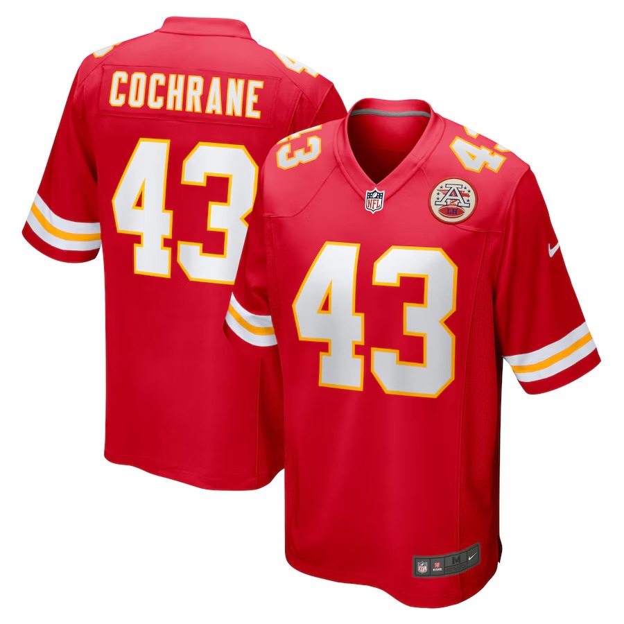 Men's Kansas City Chiefs Jack Cochrane Nike Red Game Player Jersey - U-jersey