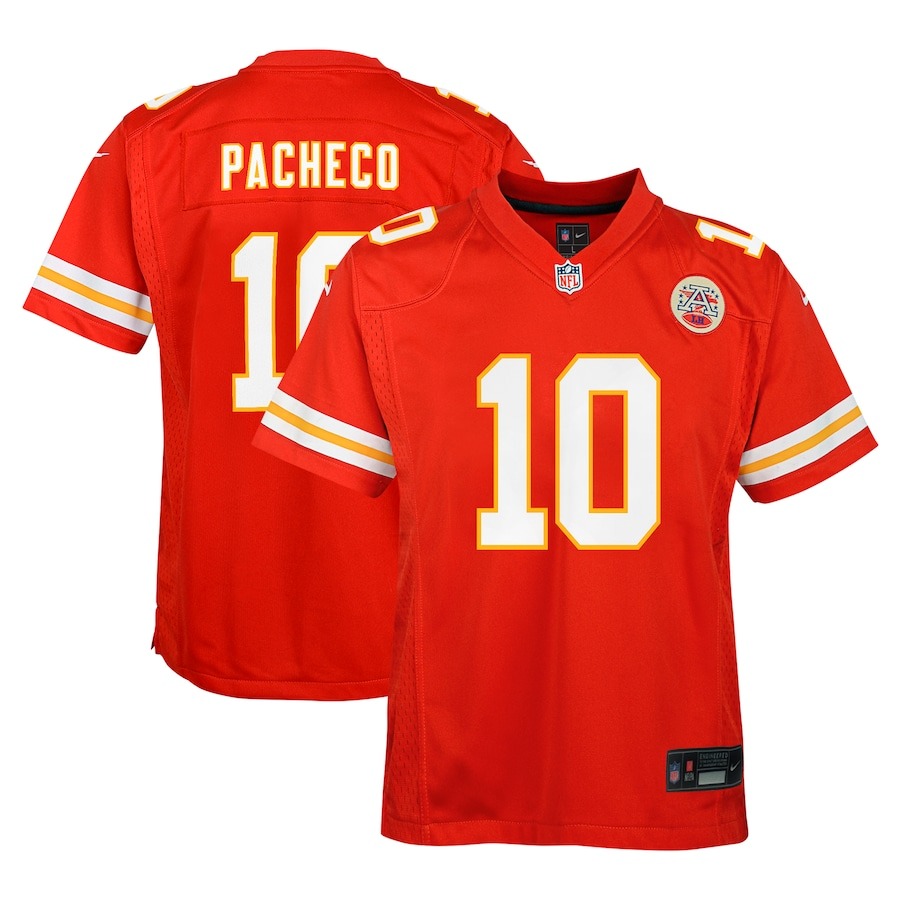 Youth Kansas City Chiefs Isiah Pacheco Nike Red Team Player Game Jersey - U-jersey