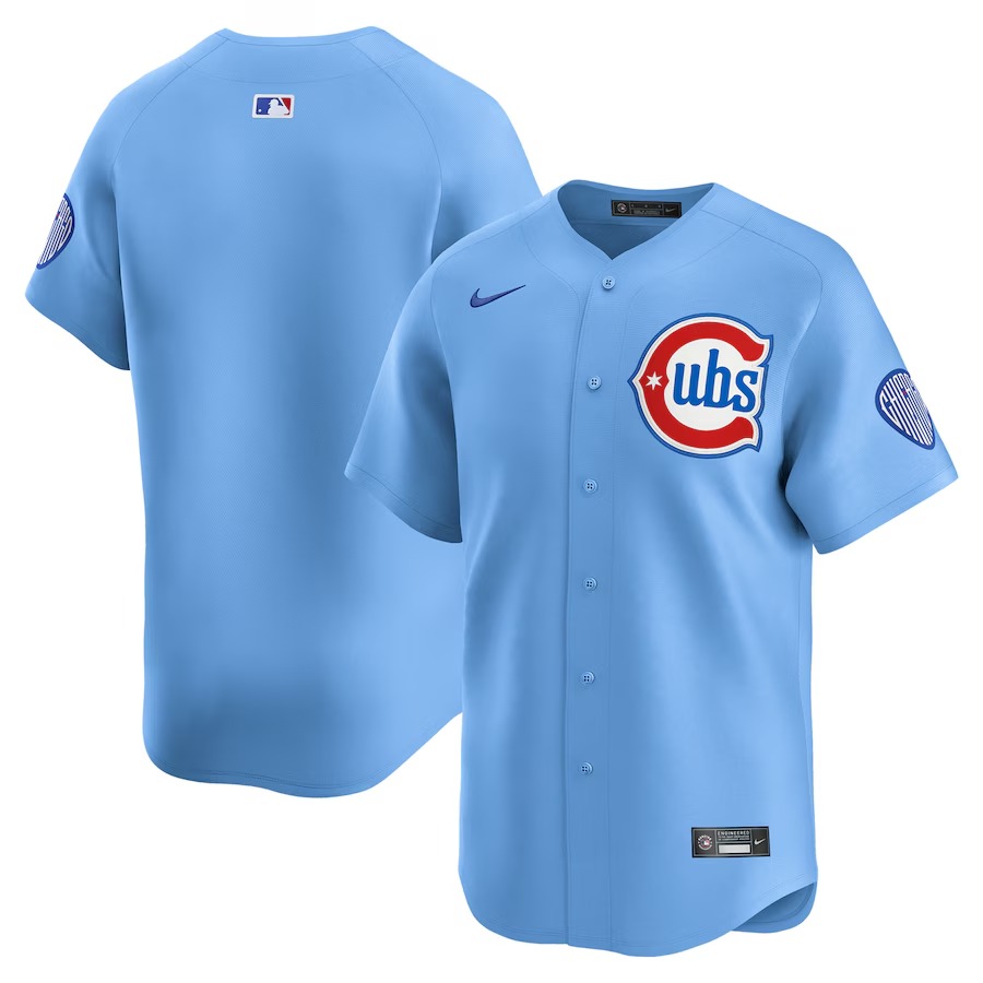 Men's Chicago Cubs Nike Light Blue Alternate Limited Jersey - U-jersey
