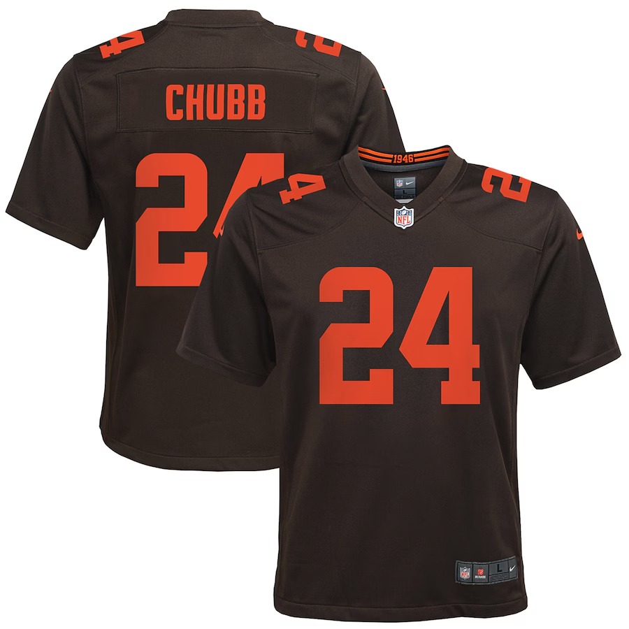Youth Cleveland Browns Nick Chubb Nike Brown Game Jersey - U-jersey