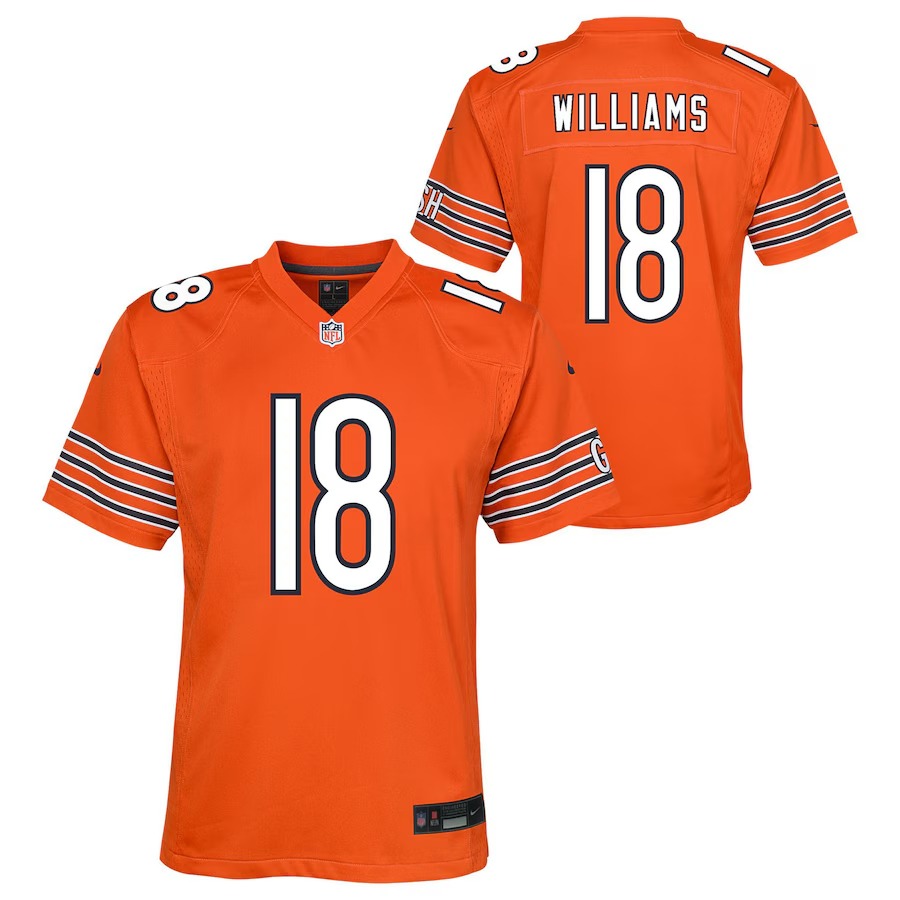 Youth Chicago Bears Caleb Williams Nike Orange Alternate Game Jersey - U-jersey