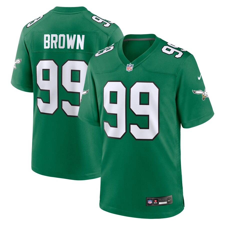Men's Philadelphia Eagles Jerome Brown Nike Kelly Green Retired Player Alternate Game Jersey - U-jersey