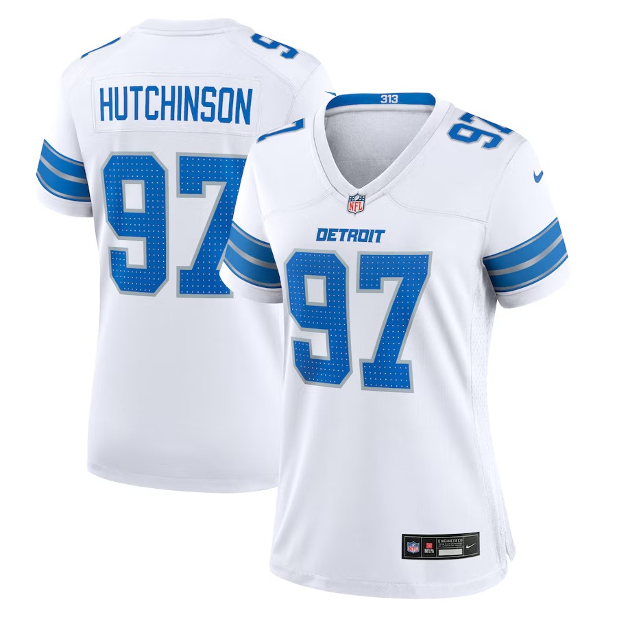 Women's Detroit Lions Aidan Hutchinson Nike White Game Jersey - U-jersey