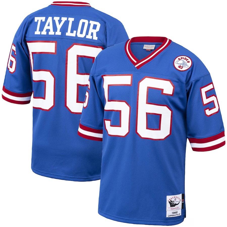 Men's New York Giants 1986 Lawrence Taylor Mitchell & Ness Royal Authentic Throwback Retired Player Jersey - U-jersey