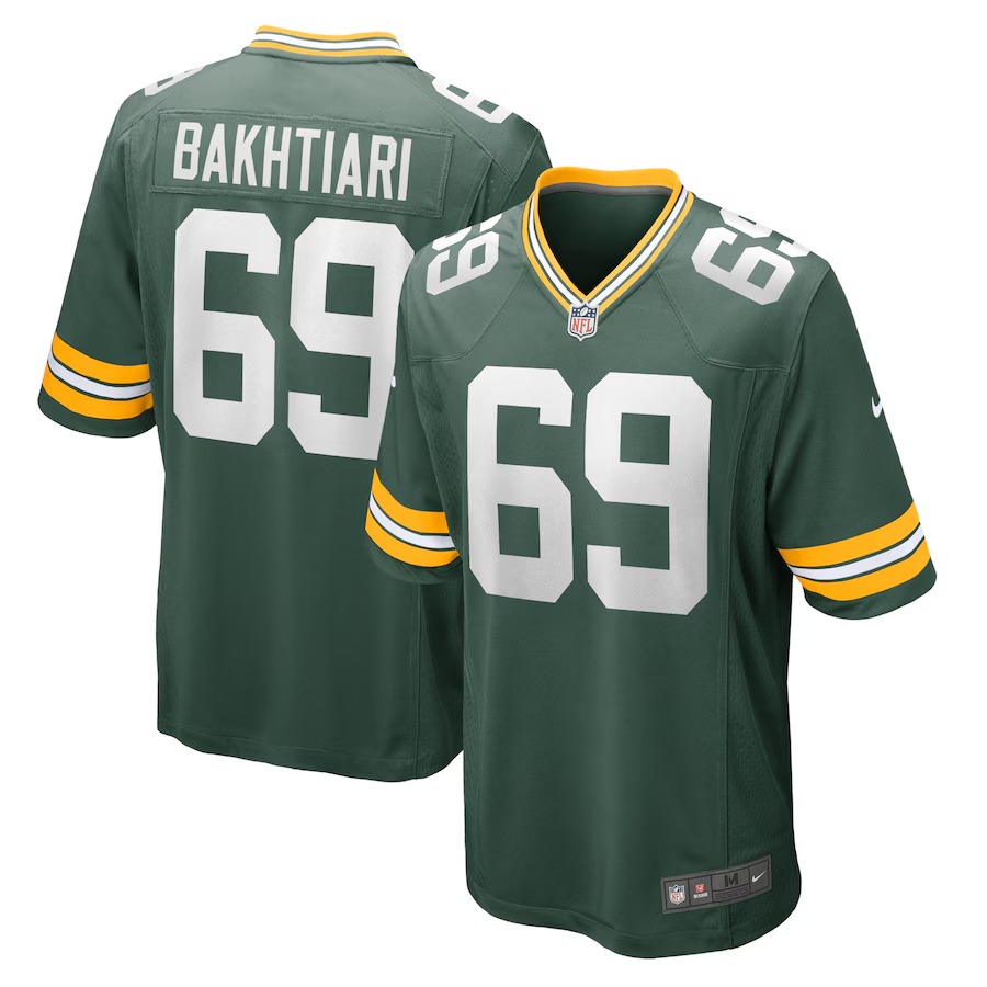 Men's Green Bay Packers David Bakhtiari Nike Green Game Team Jersey - U-jersey